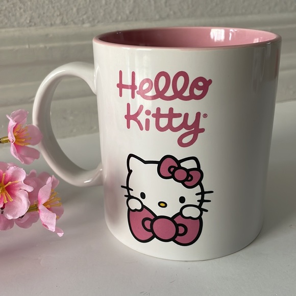 HELLO KITTY Sanrio large coffee tea drink mugs set of 2 bundle 20 oz new - Picture 5 of 7